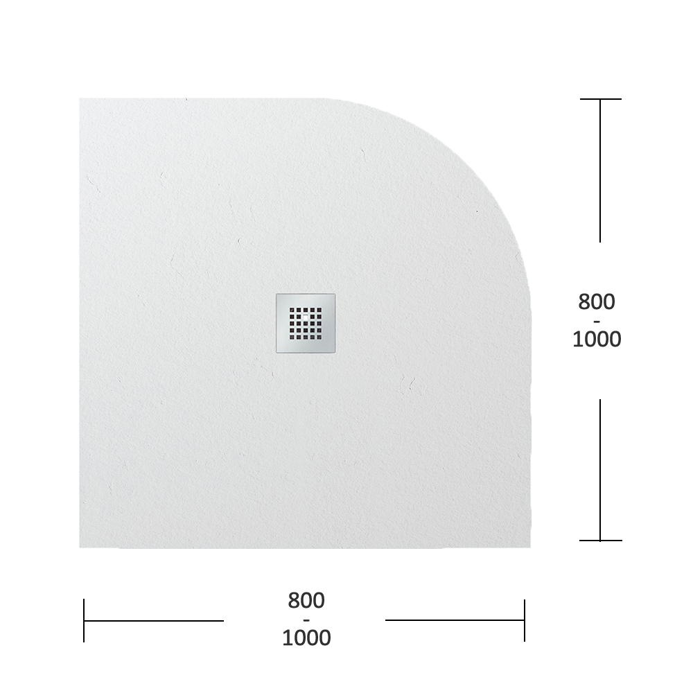 Plato de Ducha Angular Silex Pizarra Blanco Total