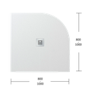 Plato de Ducha Angular Silex Pizarra Blanco Total