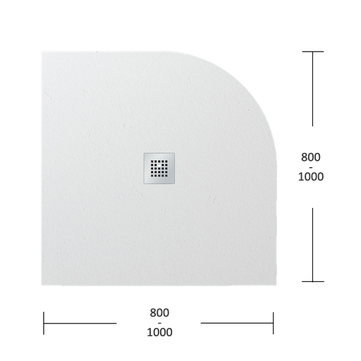 [FIO-P102] Plato de Ducha Angular Silex Pizarra Blanco Total