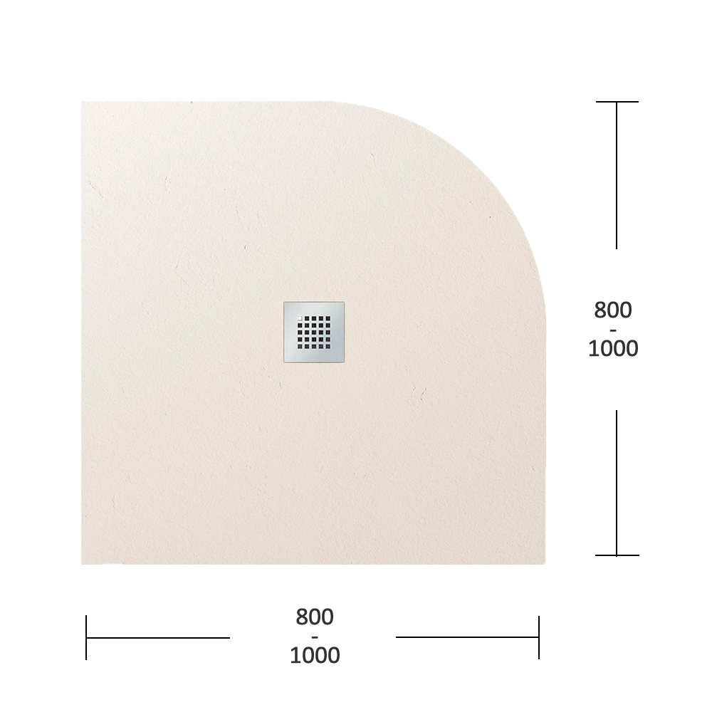 Plato de Ducha Angular Silex Pizarra Blanco Roto000