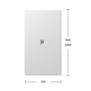 Plato de Ducha Essential Pizarra Blanco Total 700 mm