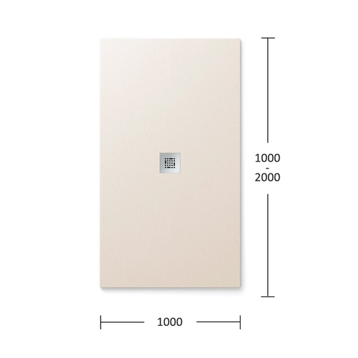 [FIO-P105] Plato de Ducha Essential Pizarra Blanco Roto 1000 mm
