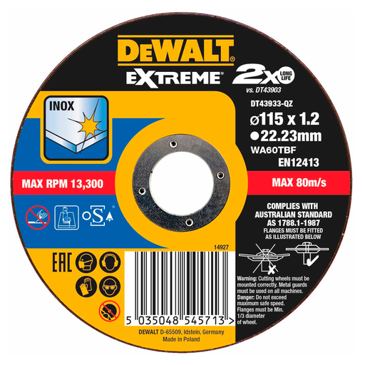 [STAN-533] Disco de Corte Xtreme Inox 230 Ref:  DT43939-QZ