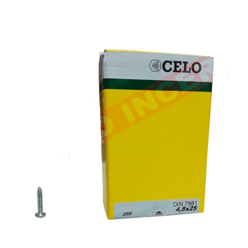 [CELO-P257] Caja de Tornillo Cincado de Chapa Alomada Philips DIN 4,8 mm