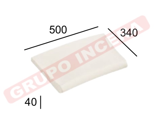 [VERNI-217] Remate curvo Cañaveral blanco 4x34x50