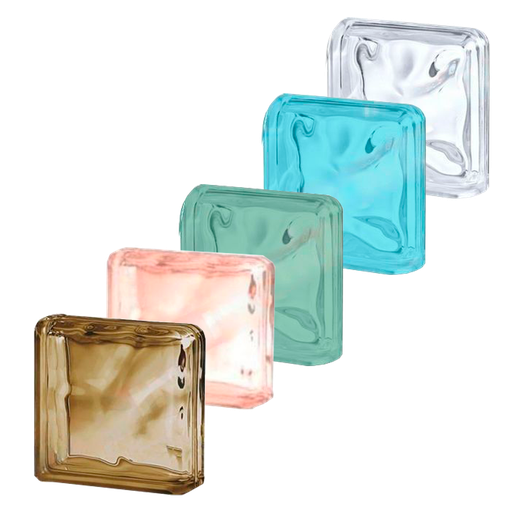 [BLOQ-P15] Terminal Curvo Ondulado Transparente 190x190x80 mm