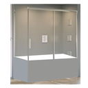 Frontal para Bañera Tuvalu + Lateral Fijo 1500 mm Perfil Plata Brillo