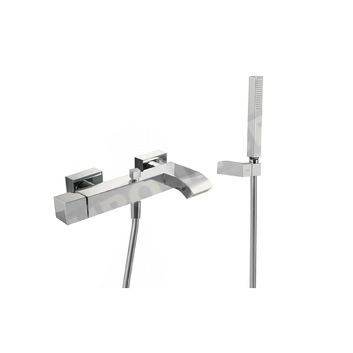 [TRES-68] Monomando de Bañera Cuadro-Tres Cromado Ref. 10717002