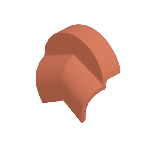 [TEJ-117] Tapón Curvo Teja Mixta Roja