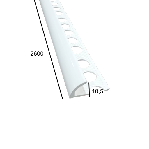 [JUN-08] Junquillo Aluminio Blanco 10,5 mm