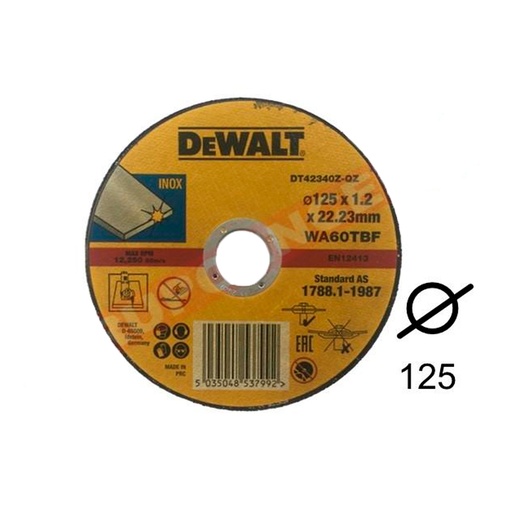 [DIS-527] Disco Corte Acero 125 mm Ref. DT42340Z-QZ
