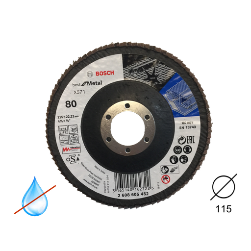 [BOSCH-P259] Disco Cónico de Láminas X571 115 mm