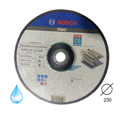 [BOSCH-272] Disco Corte Cóncavo Standar Inox 230*1,9 mm