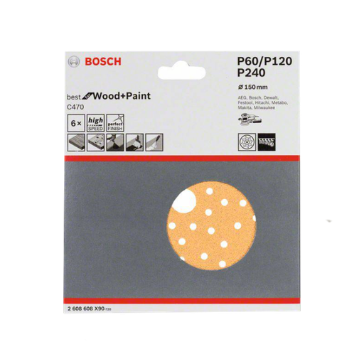 [BOSCH-304] Hojas de Lija Excentrica C470 (6 ud)