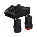 Set 2 Baterías 12v 3 Ah + Cargador GAL 1600A019RD