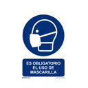 Señal Obligatorio Uso de Mascarilla PVC 210x300 mm Ref. RD20026