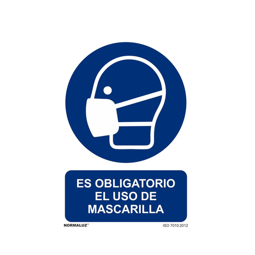 [NOR-26] Señal Obligatorio Uso de Mascarilla PVC 210x300 mm Ref. RD20026