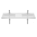 Lavabo The Gap Blanco Doble Mural 1400x460x175