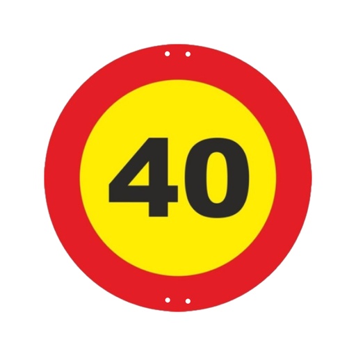 [JAR-30] Señal Vial Metálica Límite Velocidad 40 Km