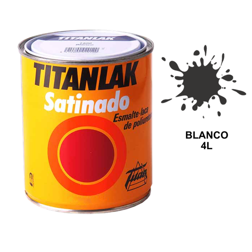 [TITAN-840] Titanlak Esmalte Laca de Poliuretano Negro Satinado 011 4 l