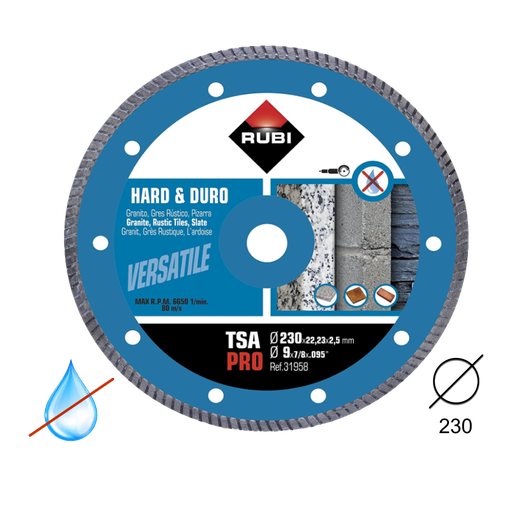 [RUB-632] Disco de Corte para Material Duro TSA Pro 230 mm