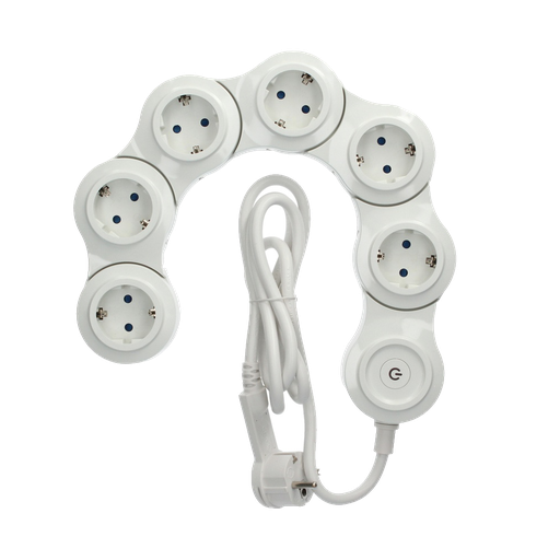 [GSC-24] Regleta Blanca Serpiente 6 Tomas 1,5 mt Ref.000803390