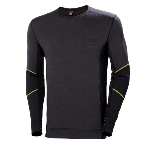 [HH-P290] Camiseta HH Lifa Merino Cuello Redondo 999 Negro/Gris Ref.75106