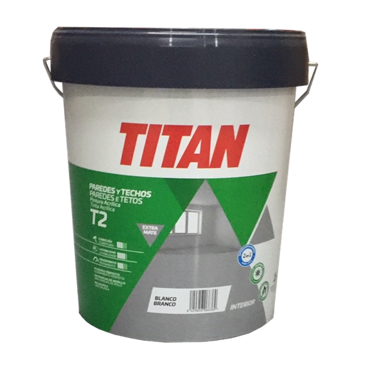 [TITAN-858] Pintura Interiores Blanco Extra Mate T-2 15 Litros