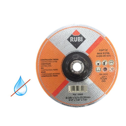 [RUB-127] Disco de Corte Piedra para Construcción 230 mm Ref. 33908