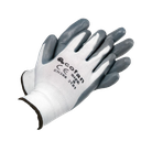 Guantes Nitrilo con Tejido de Poliester Gris/Blanco