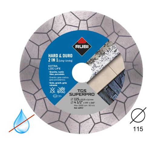 [RUB-639] Disco Diamante Corte y Desbaste TGS 115 mm Ref. 40917
