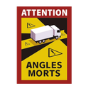 Etiqueta Adhesiva "Attetion Angles Morts" para Camiones Ref. 21201025
