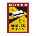 Etiqueta Adhesiva "Attetion Angles Morts" para Autobuses Ref. 21201026