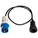 Convertidor de Clavija 2P + T a Base Schuko 1 Metro Ref.002300233