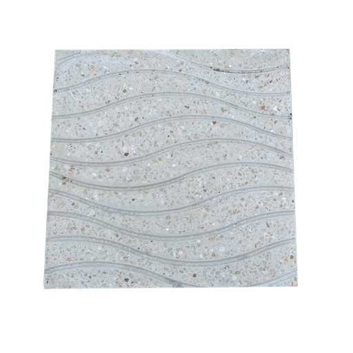 [TER-140] Pz Baldosa Olas Blanco Pulido 40 x 40 Ref. 409-RCLARO