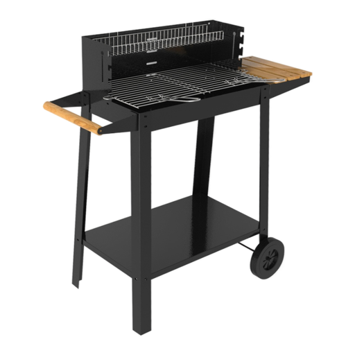 [GSC-68] Barbacoa Carro Portátil Musters de Acero para Carbon 520 x 270 mm Ref. 401000006