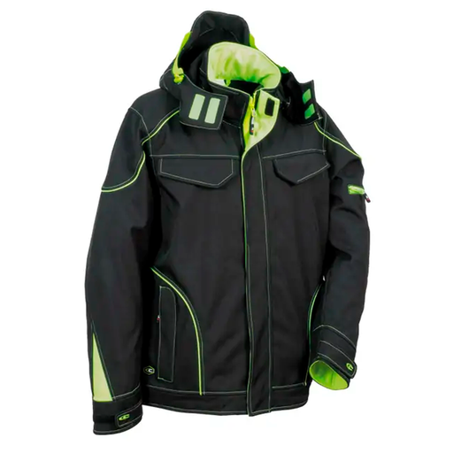 [COFRA01-62] Cazadora Tecka  Negro/Lima Talla 62