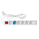 Regleta Blanca + 2 USB 6 Tomas 1,4 mt Ref. 100000001